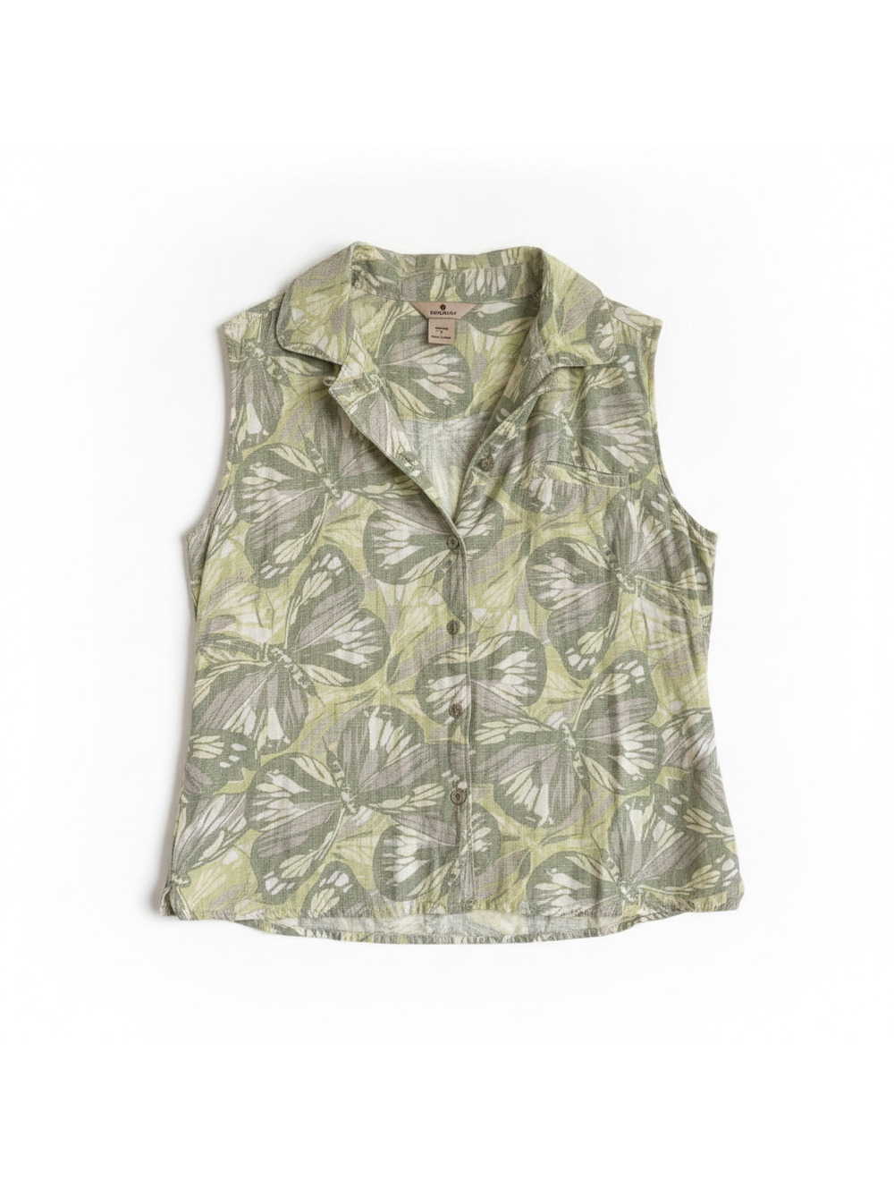 Woolrich  silk butterfly gorpcore Blouse green s outdoor nature core casual